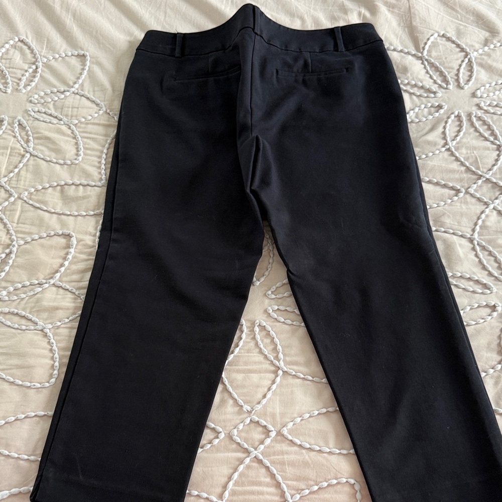 LOFT Marisa Black capri cropped size 10 Riviera pants - Picture 6 of 12